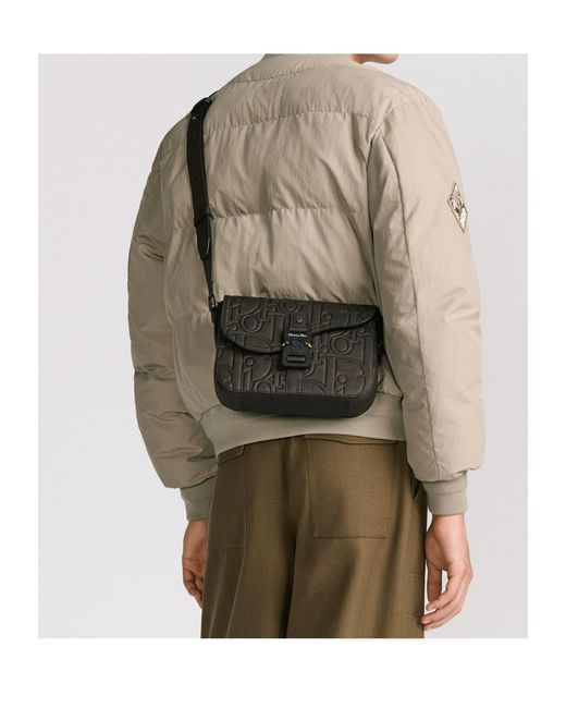 Dior Black Small Saddle Messenger Bag With Flap for men