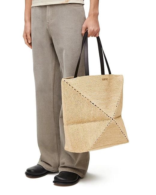 Loewe Natural Xl Puzzle Fold Tote for men