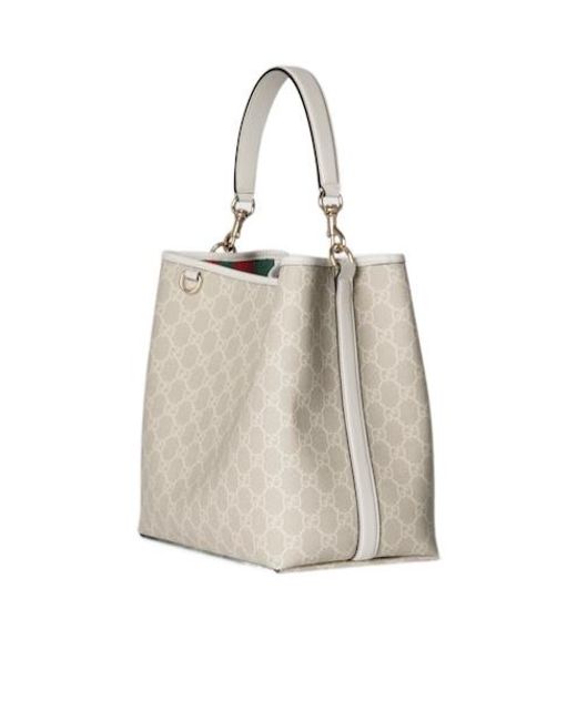Gucci Natural Gg Emblem Small Shoulder Bag