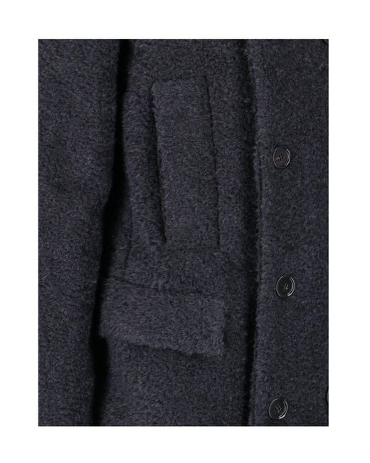 Burberry Blue Double Breasted Long Sleeved Coat for men