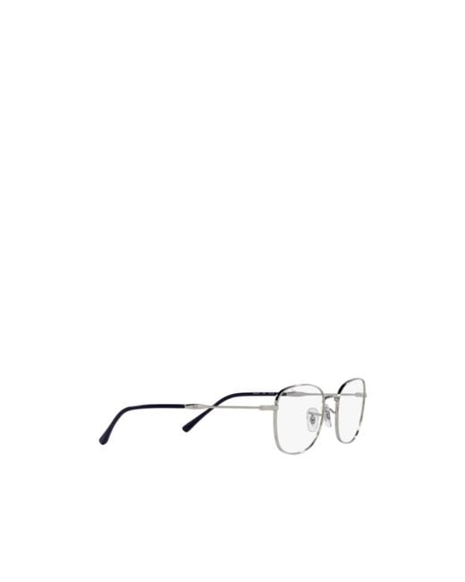 Ray-Ban White Square Frame Glasses for men