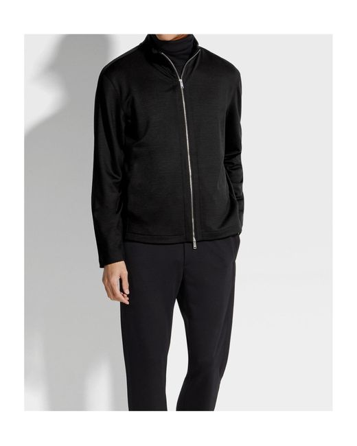 Zegna Black Wool Sweatshirt for men