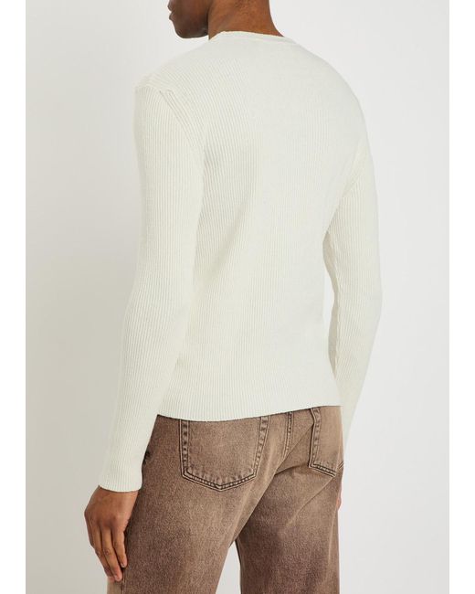 Our Legacy White Silk Knit Top for men