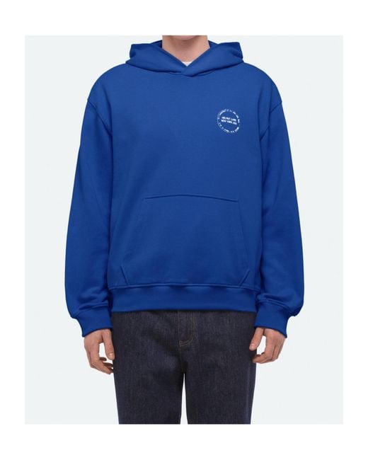Helmut Lang Blue Stamp Hoodie for men
