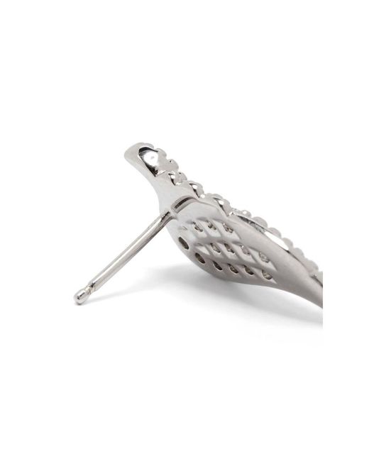 Zadig & Voltaire White Wing Pattern Earrings