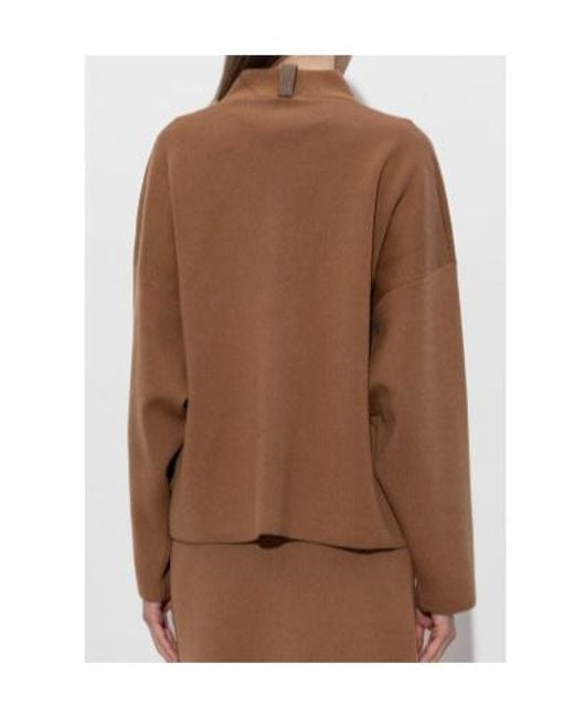 Fabiana Filippi Brown Hooded Knitwear