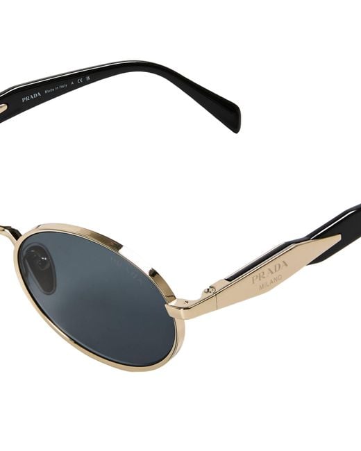 Prada White Round Sunglasses