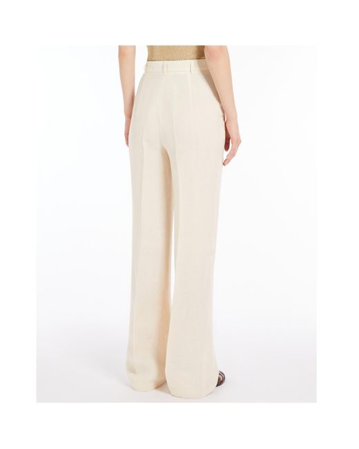 Max Mara White Studio Cordova Pleat Detailed Straight Leg Trousers