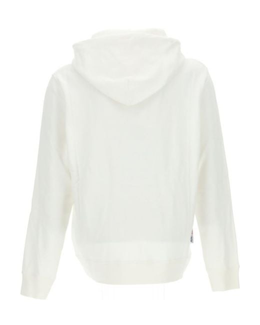 Autry White Logo-Print Drawstring Hoodie for men