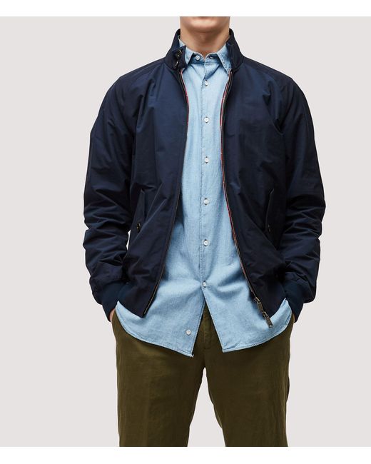 Baracuta Blue G 9 Harrington Zip-Up Bomber Jacket for men
