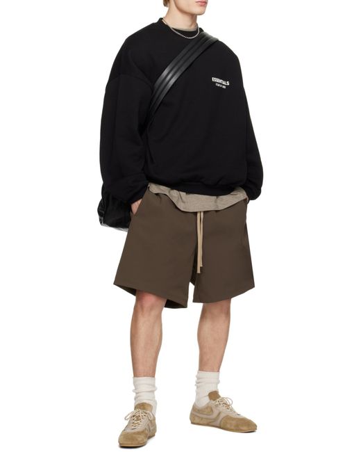 Fear Of God Black Essentials Sweatshirt for men