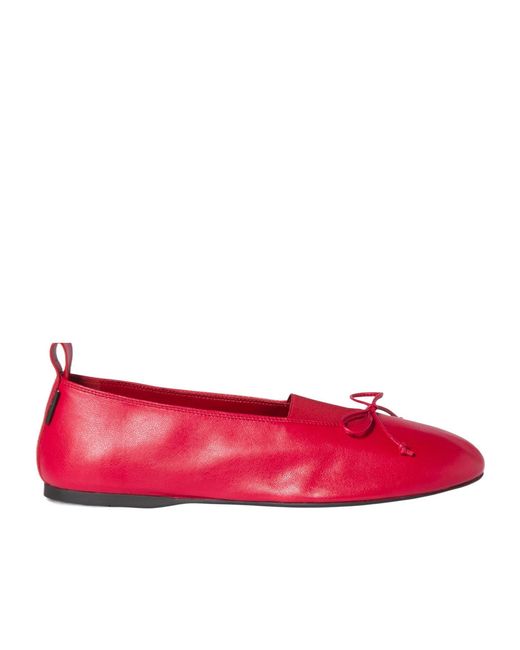 Miu Miu Red Élan Nappa Leather Ballerinas