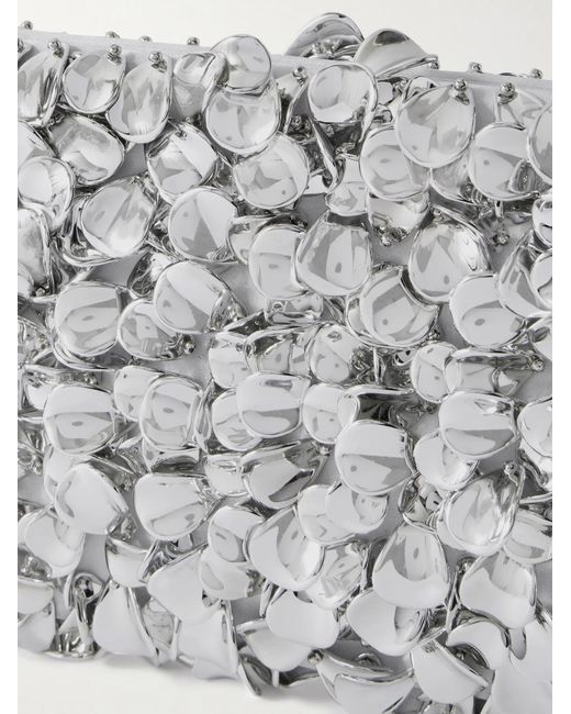 Jonathan Simkhai Gray Reese Beaded Chain-Strap Clutch Bag