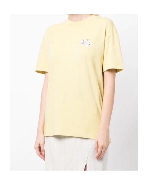 Off-White c/o Virgil Abloh Natural Floral Logo-Print Short-Sleeve T-Shirt