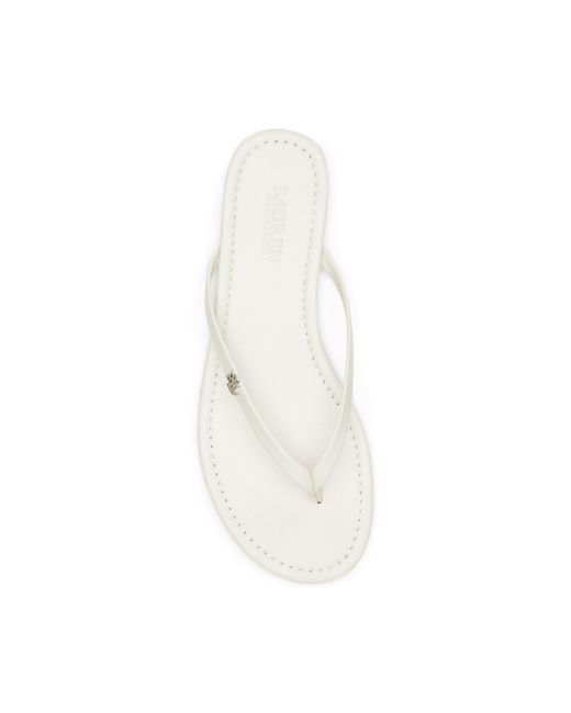 Ralph Lauren White Logo Details Flip-Flops