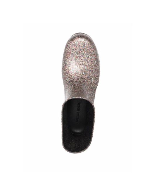 Bottega Veneta Gray Glittered Ankle Boots