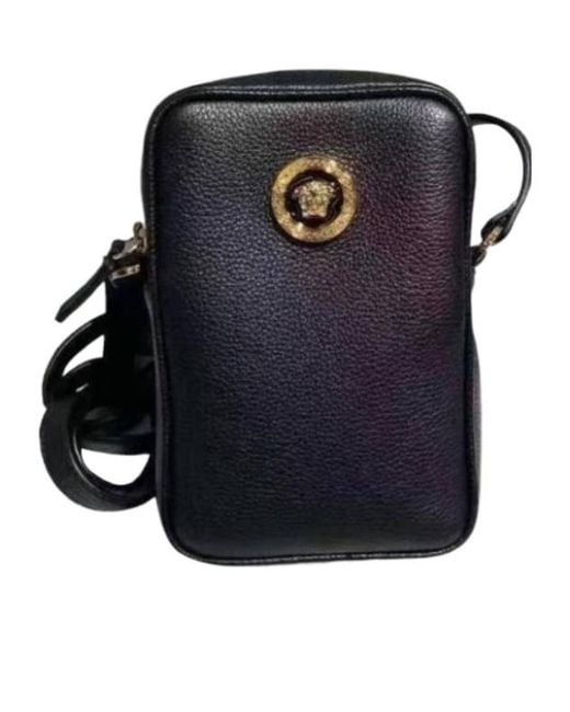 Versace Black Logo Cross-Body Bag for men