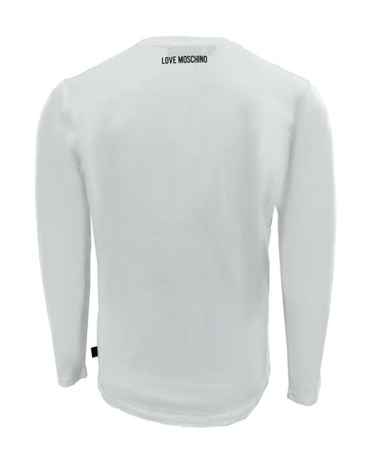 Moschino Gray Round Collar And Long-Sleeved T-Shirt for men