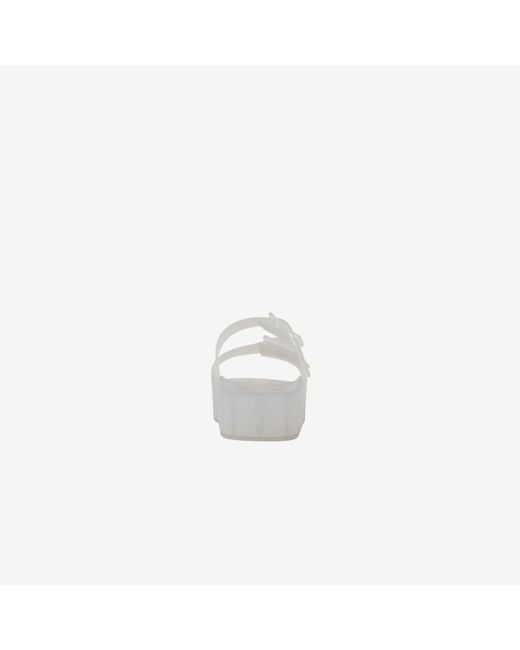 Balenciaga White Mallorca Platform Slides