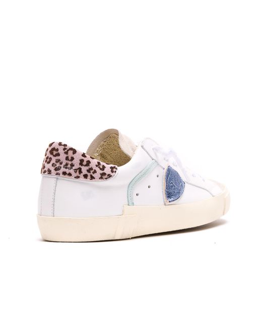 Philippe Model Pink Lace-Up Sneakers