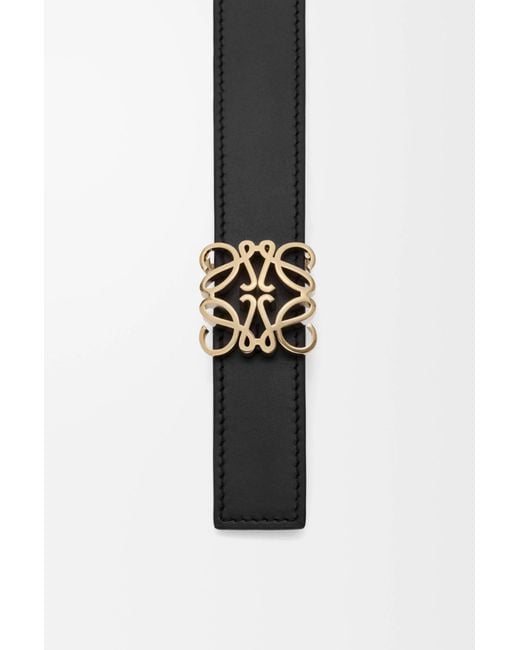 Loewe White Anagram Reversible Belt