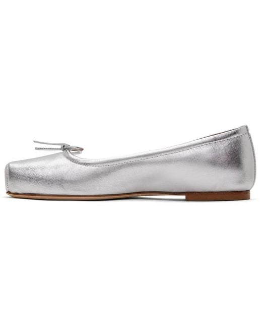 Aeyde White Gabriella Ballet Flats