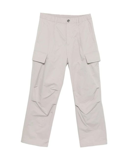 Herno White Elasticated-Waist Cargo Pants for men