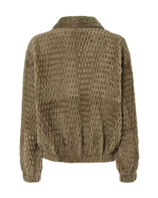 Fendi Green Reversible Shearling Blouson for men
