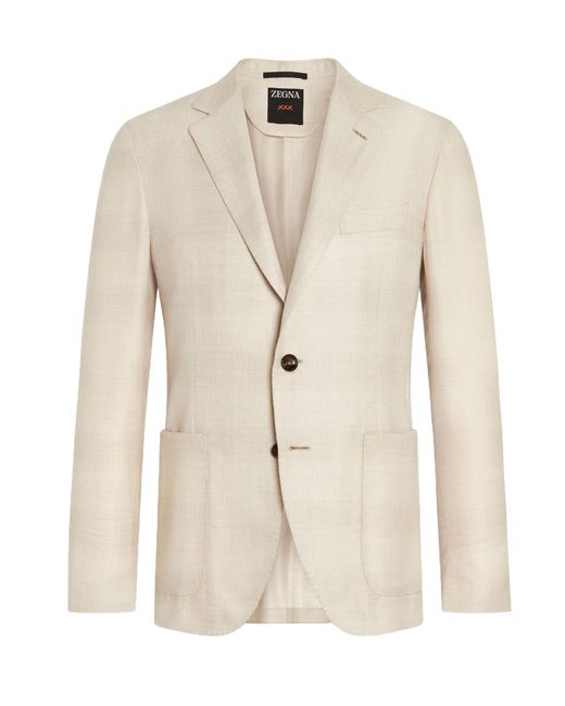 Zegna Natural Long-Sleeved Suit Jacket for men