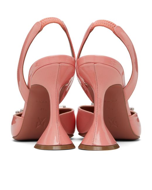AMINA MUADDI Pink Begum Sling 95 Pointed-Toe High-Heeled Sandals