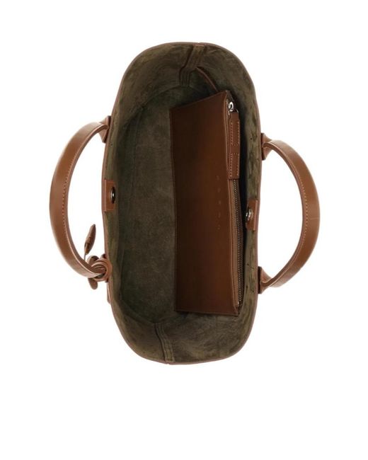 Hogan Brown Small Address Shopping Bag