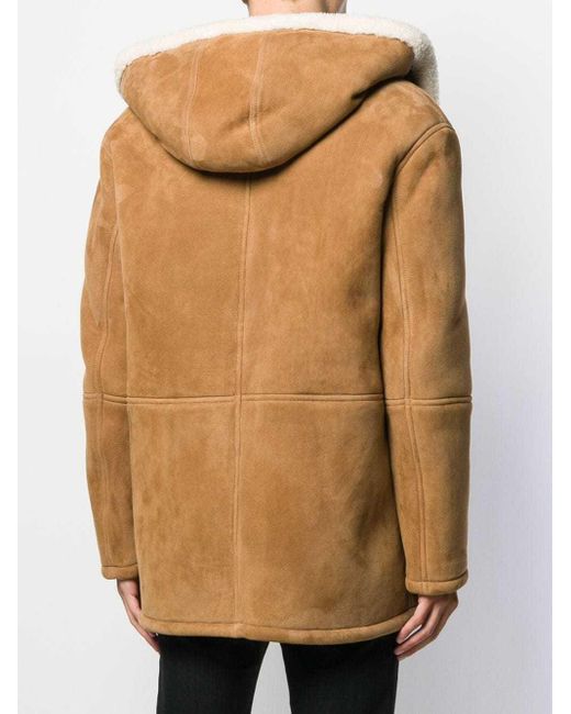 Saint Laurent Natural Fur Zipper Coat for men