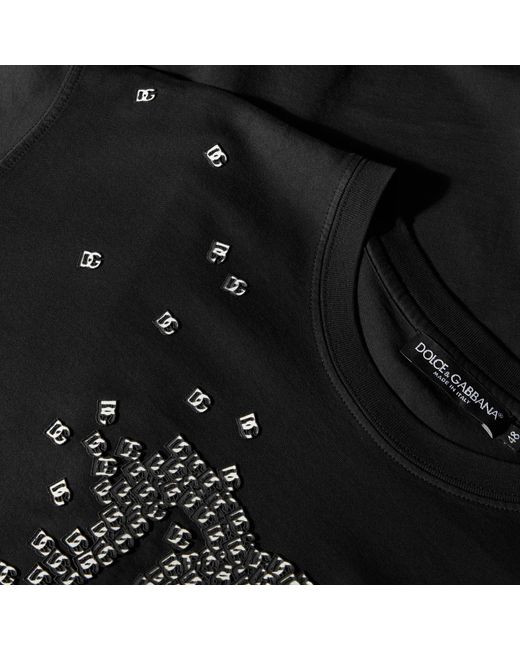 Dolce & Gabbana Black Crewneck Tee for men