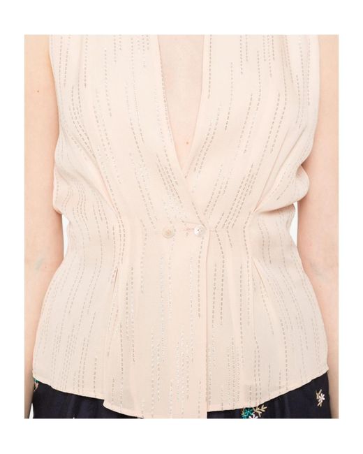 Forte_forte Pink Sleeveless Draped Top