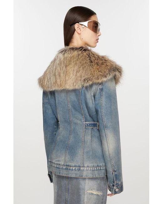 Acne Blue Sailor-Collar Denim Jacket