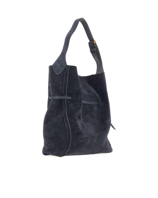 Gianni Chiarini Blue Sienna Bucket Shoulder Bag