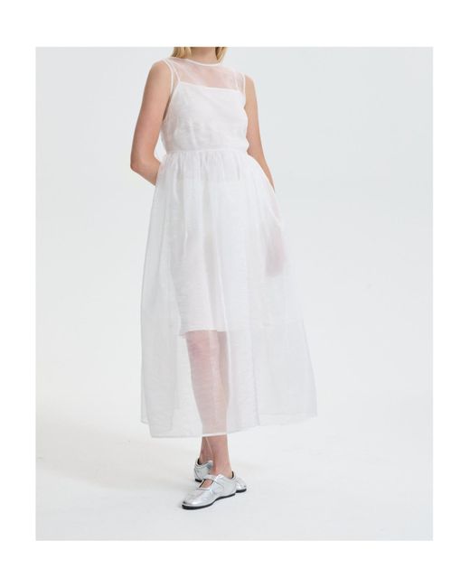 CECILIE BAHNSEN White Sleeveless Dress