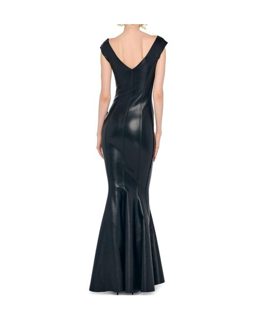 Norma Kamali Blue Grace Fishtail Gown