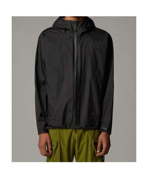 The North Face Black Logo Printed Zipped Rain Jacket for men