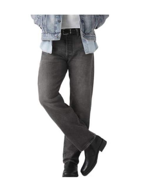 Levi's Gray 501 Relaxed Jeans for men