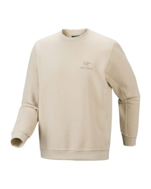 Arc'teryx White Emblem Fleece Crew Neck Pullover for men