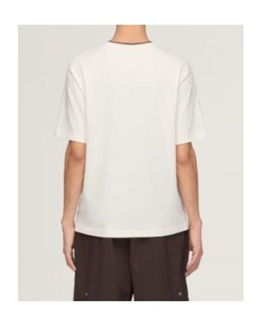 Y-3 White X Wales Bonner Graphic Printed Crewneck T-Shirt for men