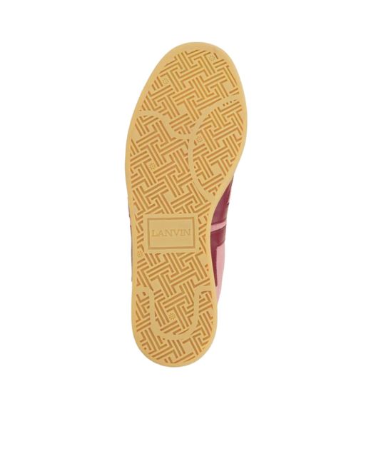 Lanvin Purple Glen Quilted Low-Top Sneakers for men