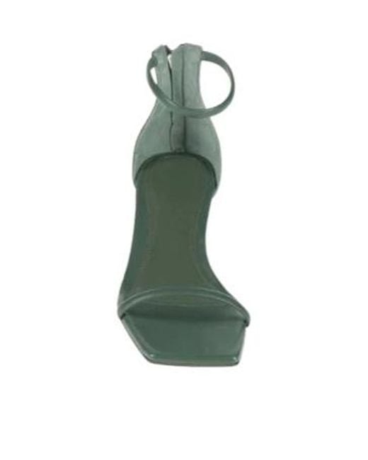 Rick Owens Green Simple Leather Sandals