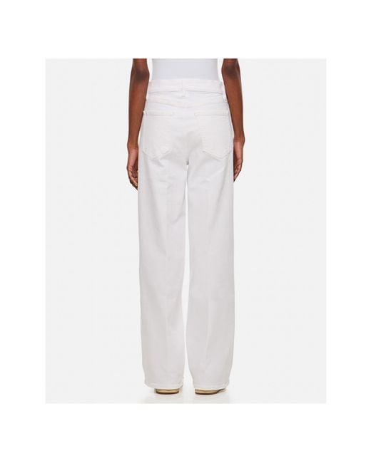 FRAME White Le Slim Palazzo Trousers