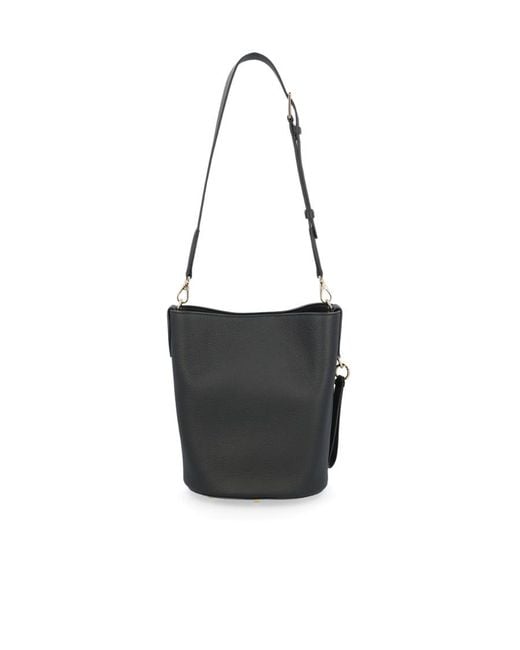 Ferragamo Black Studio Slider Clasp Bucket Bag