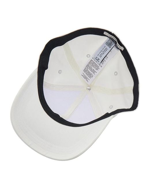 C P Company White Logo-Patch Twill Cap for men