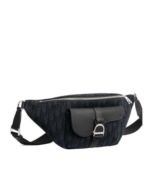Dior Black Saddle Heritage Belt Bag for men