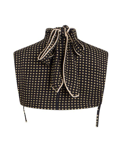 Philosophy Di Lorenzo Serafini Brown Polka-Dot Cropped Top