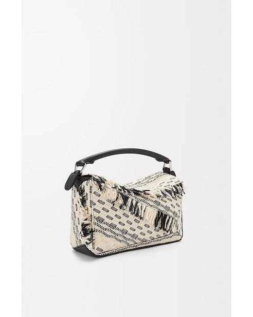 Loewe White Small Puzzle Handbag